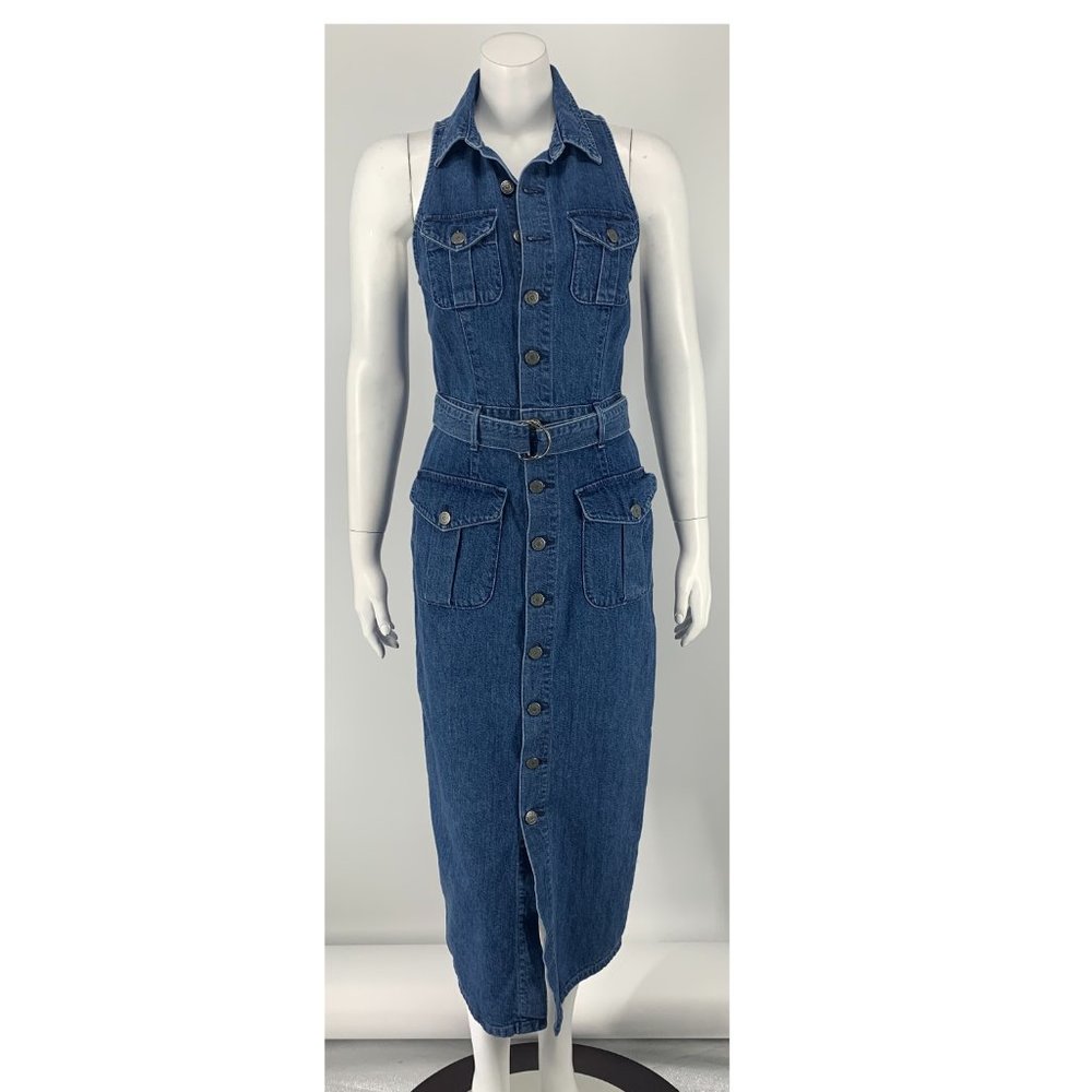 GRLFRND Jean Maxi Dress Blue Small C17